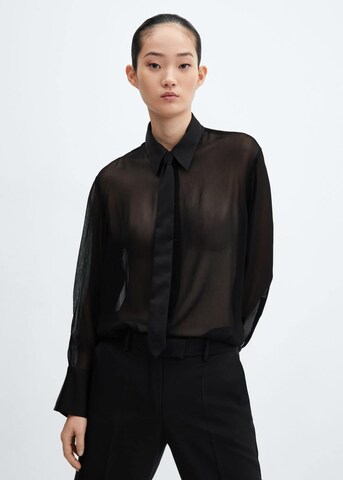 Camicia da donna 'BLACKY' di MANGO in nero: frontale