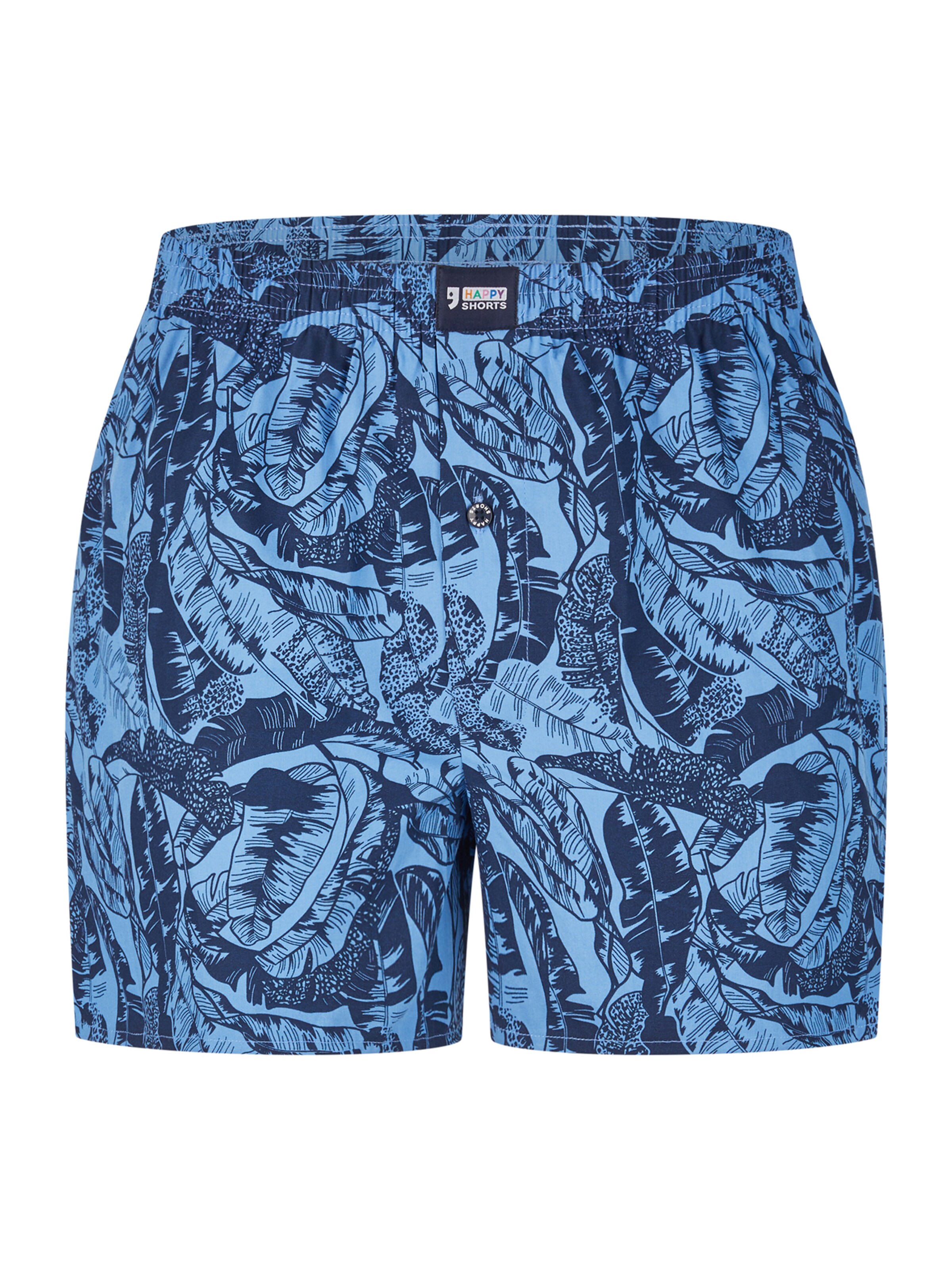 Happy Shorts Boxer ' Motives ' in Blau: Vorderseite