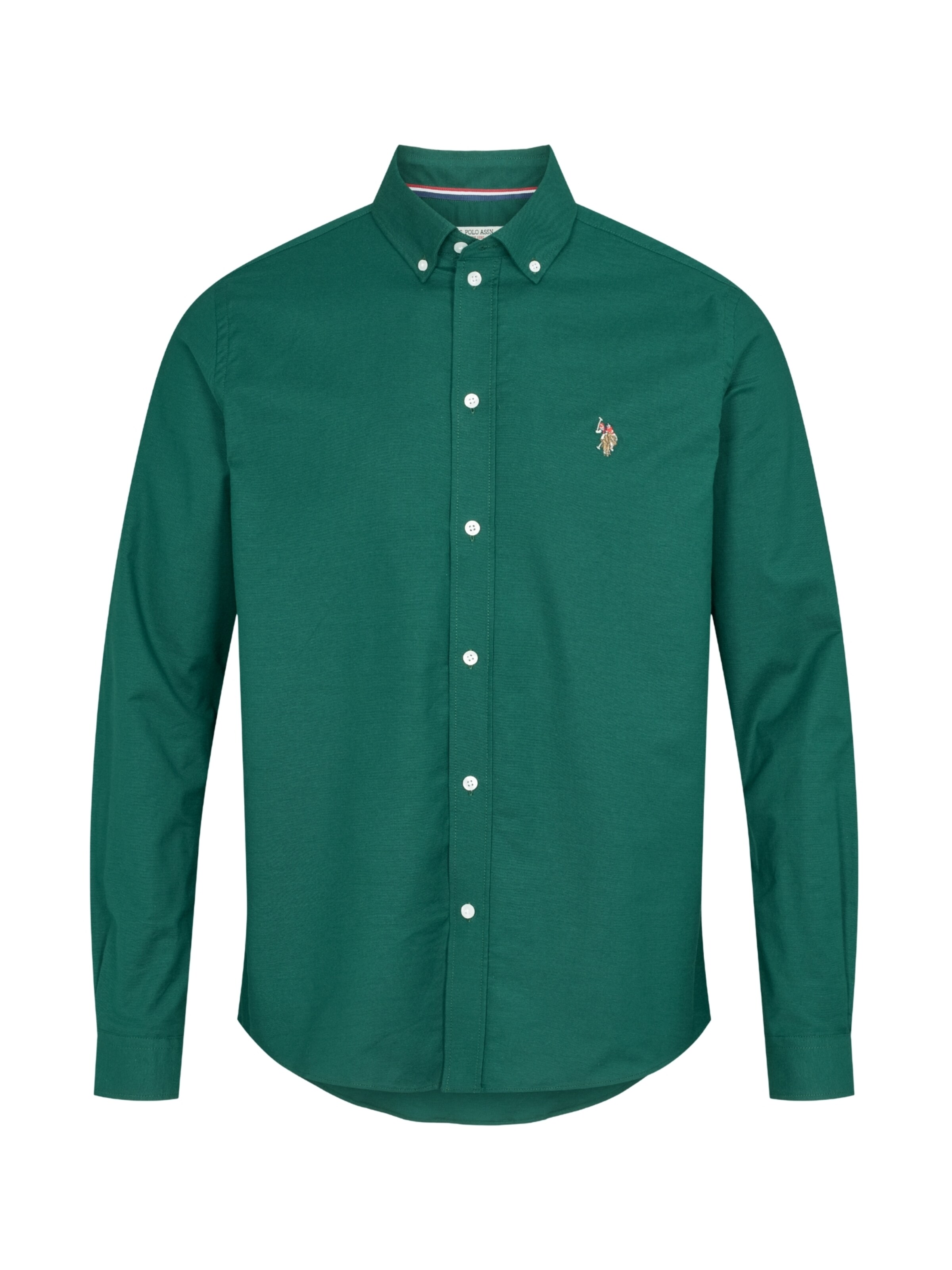 U.S. POLO ASSN. Košile 'Calvert' – zelená: přední strana