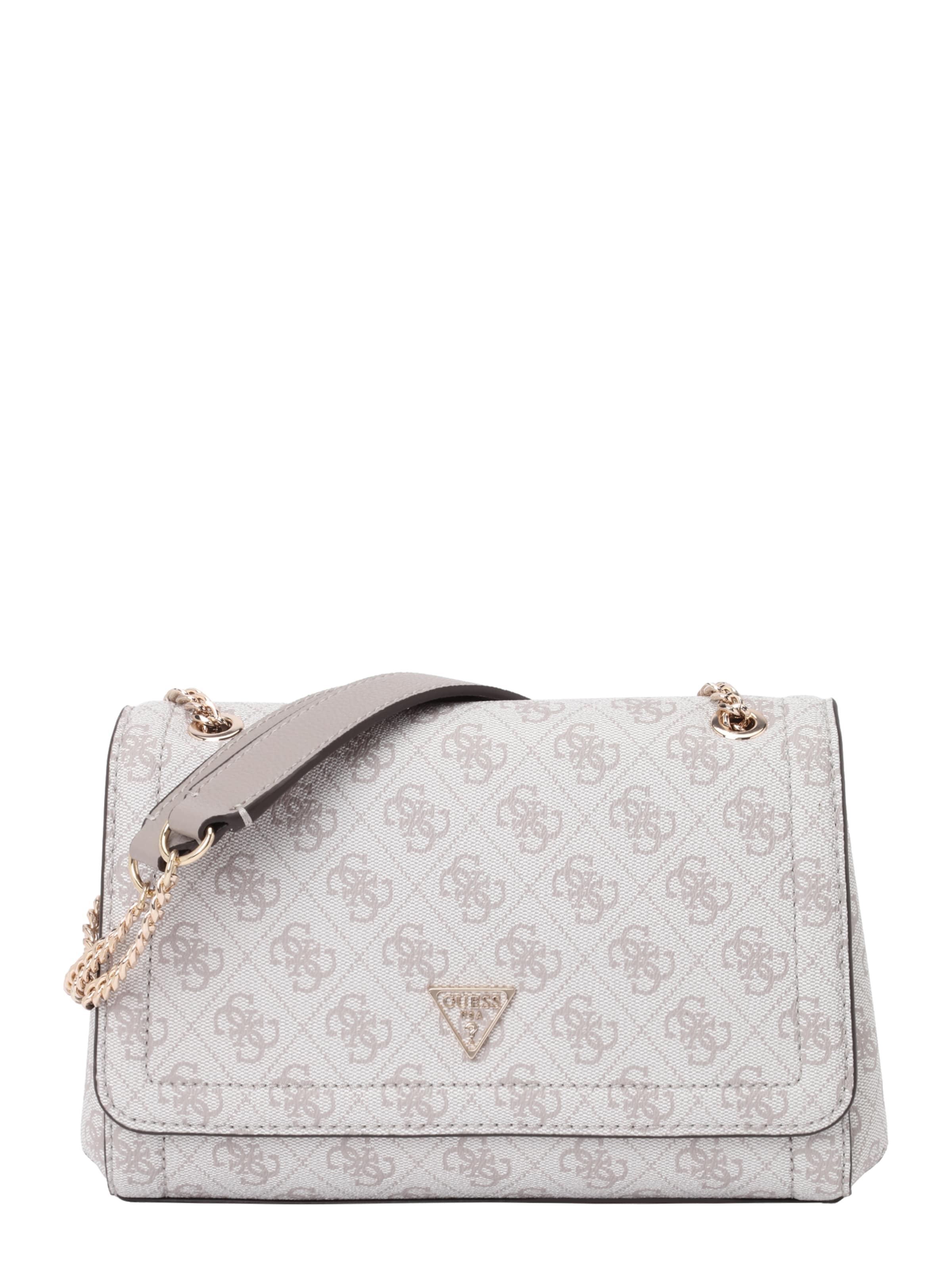 GUESS - Mala de ombro 'Noelle II' em cinzento: frente