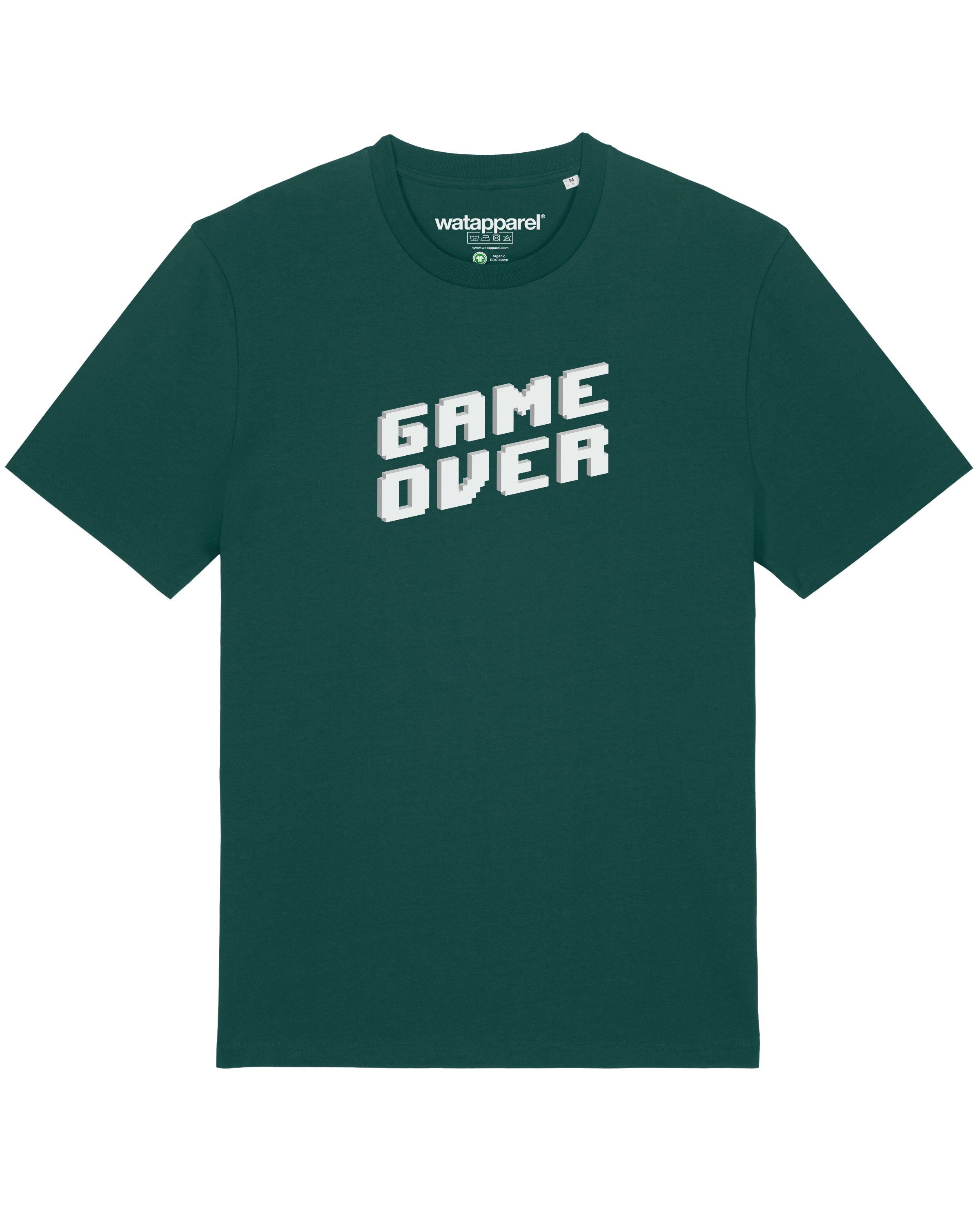 Watapparel T-Shirt 'Game Over' in Grün: Vorderseite