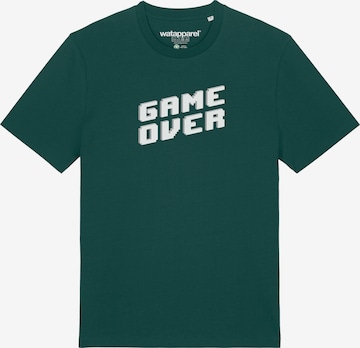 Watapparel Shirt 'Game Over' in Groen: voorkant