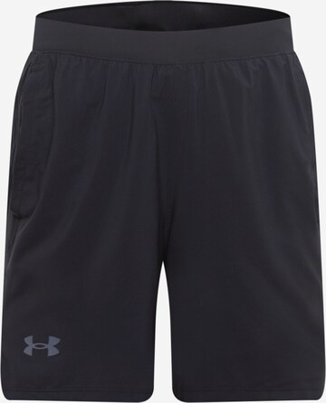 UNDER ARMOUR Workout Pants 'Launch' in Black: front