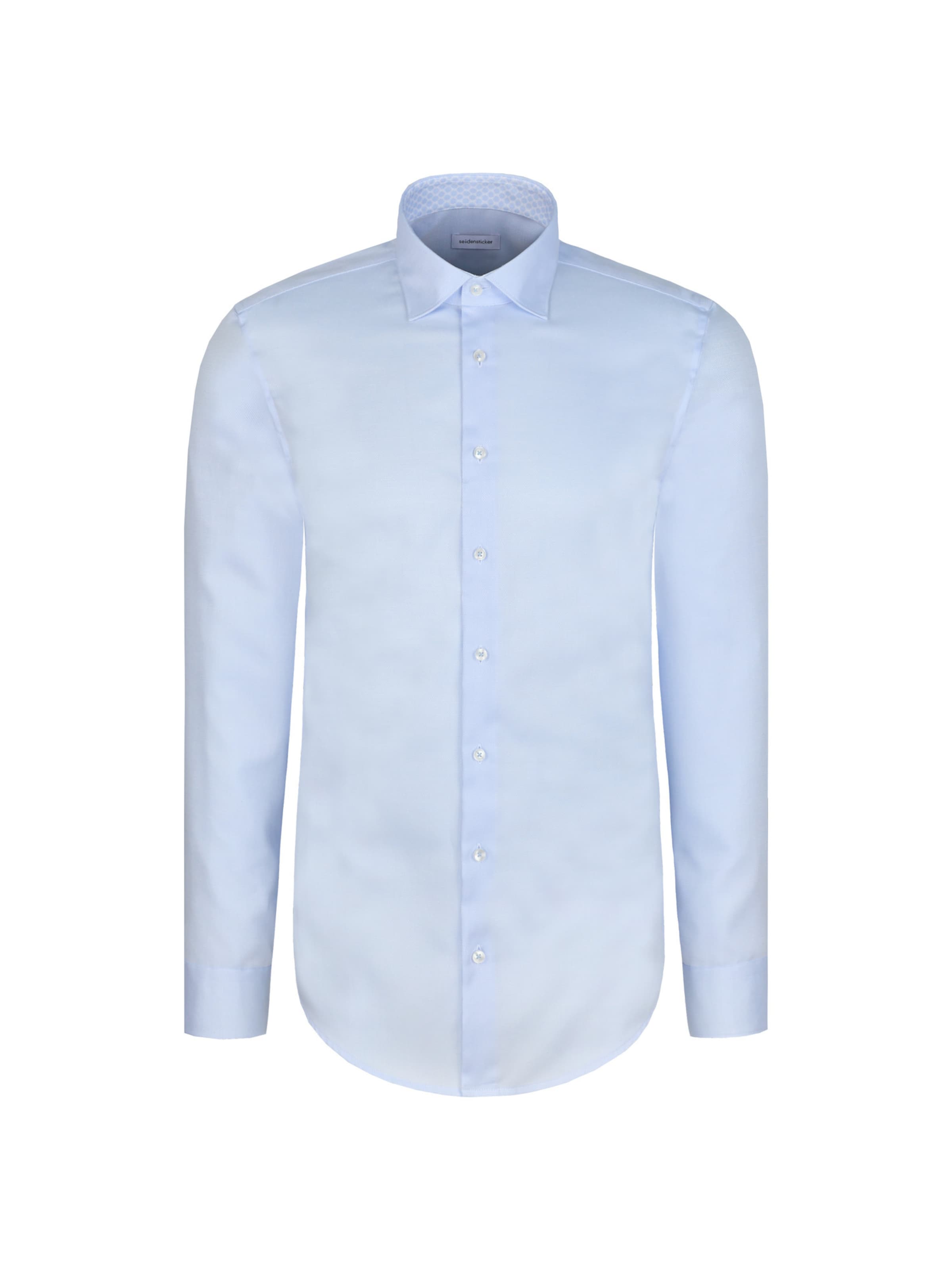 SEIDENSTICKER Businesshemd 'Schwarze Rose' in Blau: Vorderseite