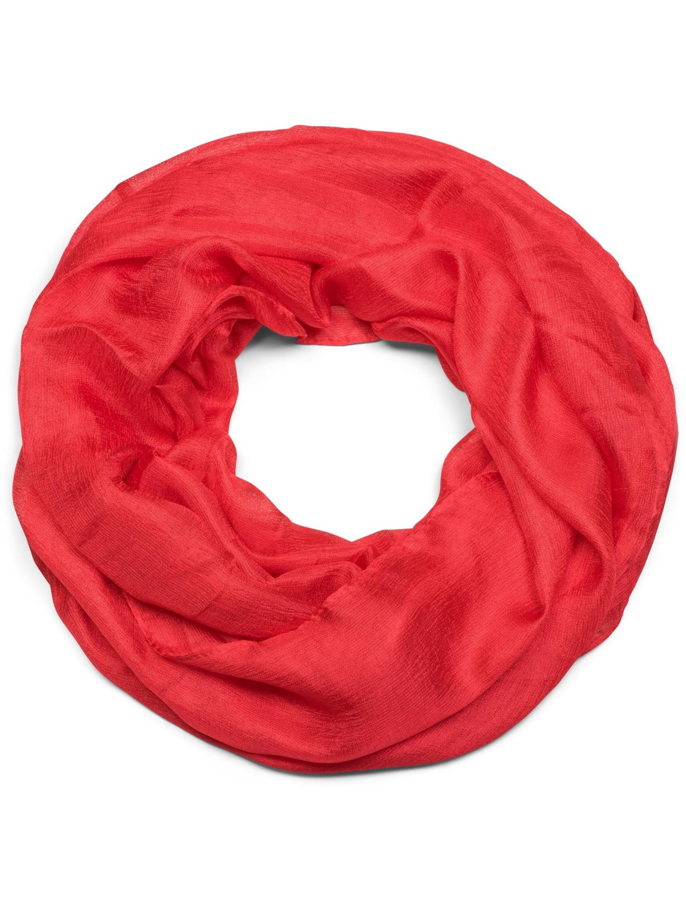 styleBREAKER Schlauchschal 'Seidiger Einfarbiger Loop'‌‌‌‌‌‌ in Rot: Vorderseite