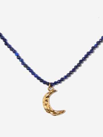 ØYRE Łańcuszek 'Crescent Moon Lapis' w kolorze niebieski