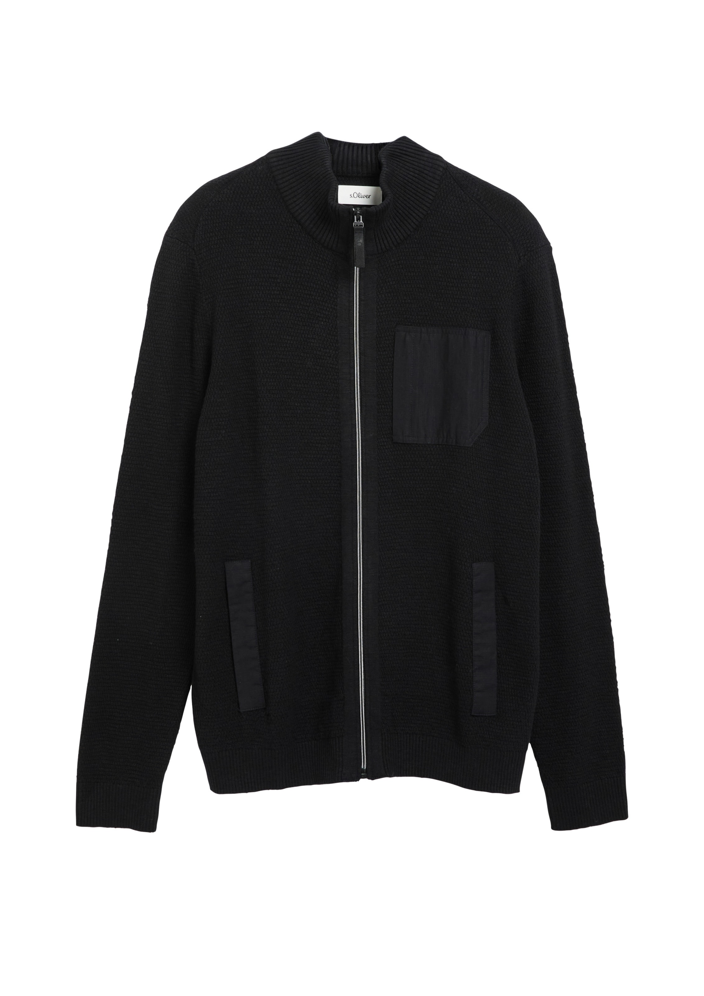Vestes en maille s.Oliver en noir : devant