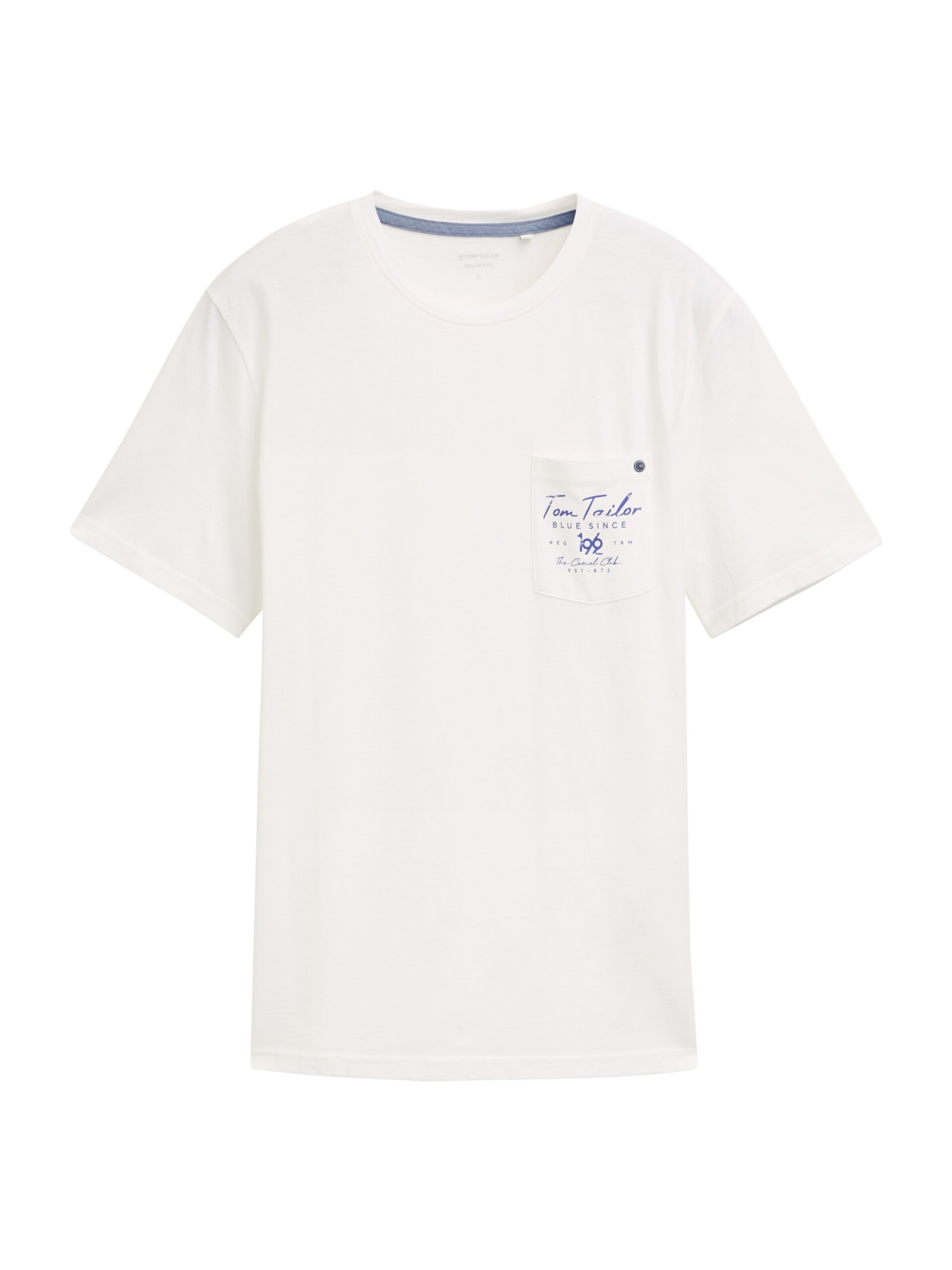 balts TOM TAILOR T-Krekls: no priekšpuses