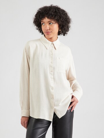PIECES Blouse 'PCPia' in Beige: voorkant
