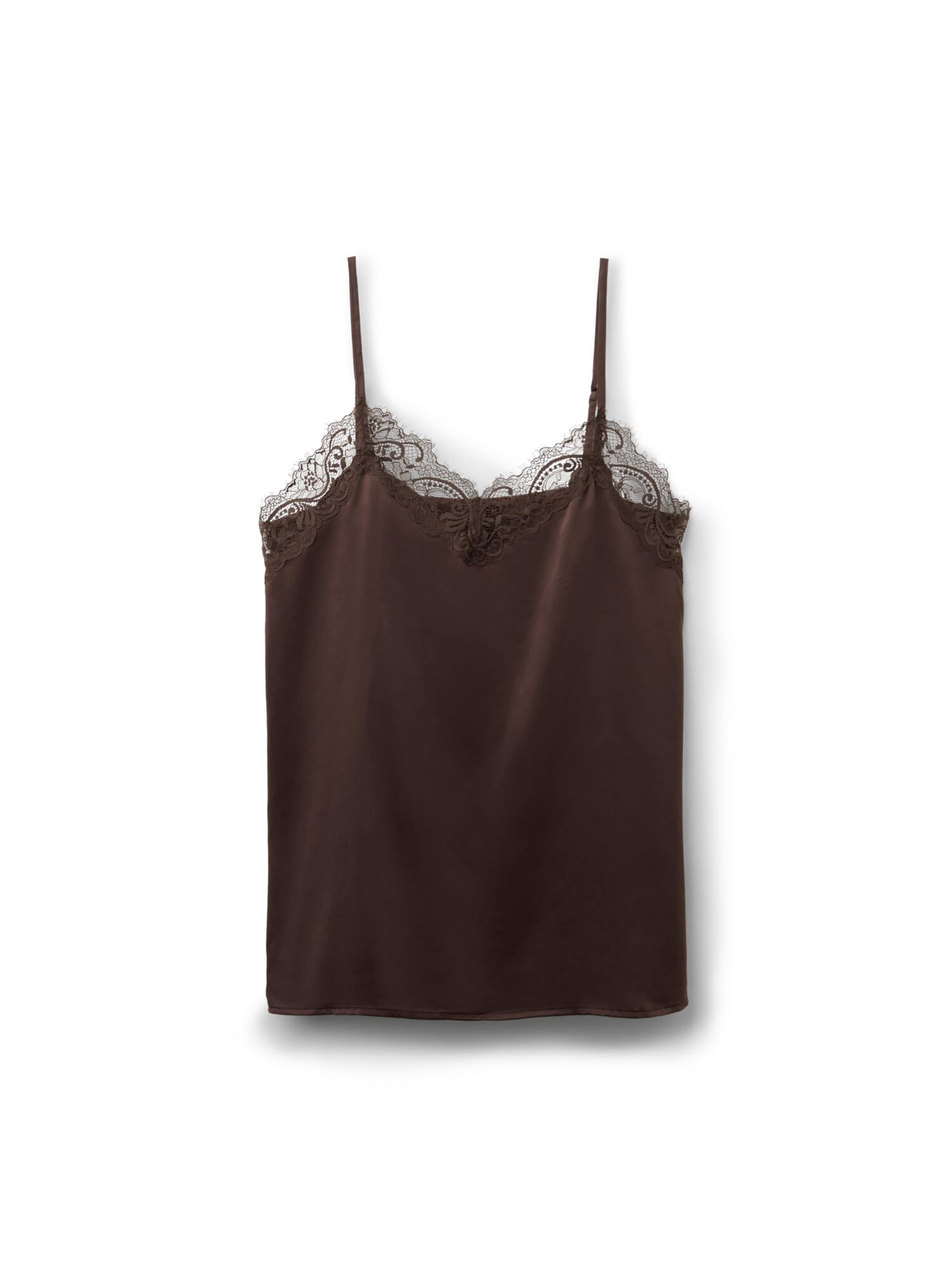 Tezenis Pajama Shirt in Brown: front