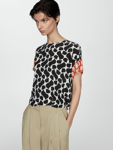 MANGO Blouse 'COSIM' in Zwart: voorkant