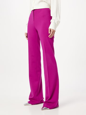 PINKO Flared Trousers with creases 'HULKA' in Purple: front