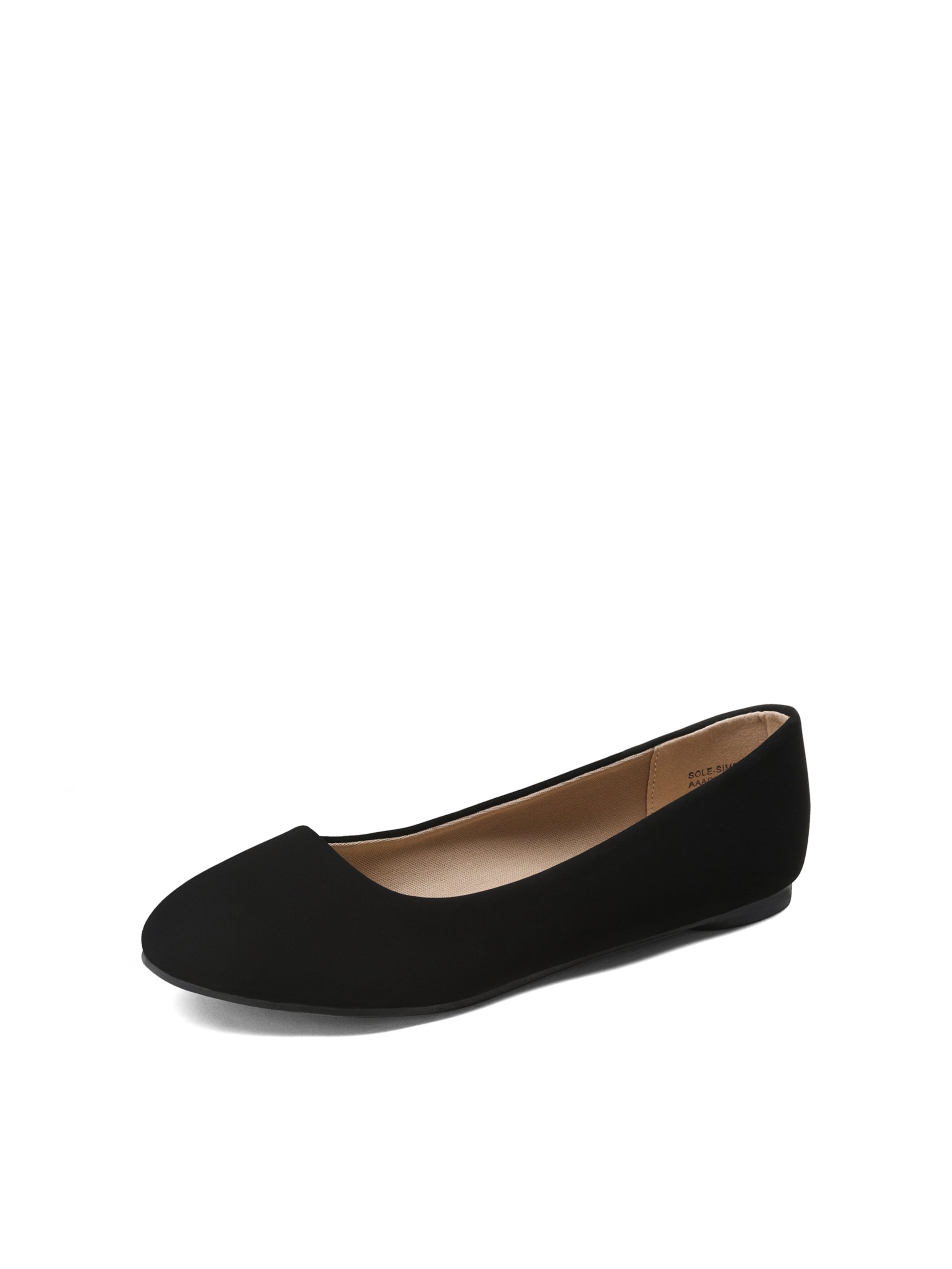 Dream Pairs Ballerina i svart: framsida