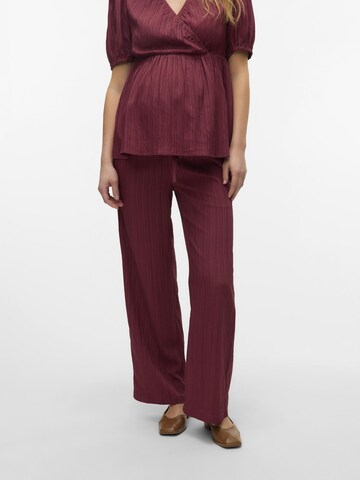 MAMALICIOUS Wide Leg Bukser i rød