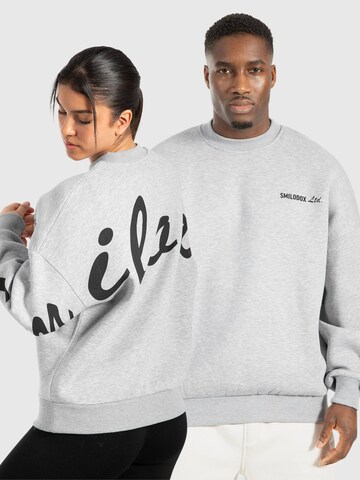 Smilodox Sweatshirt ' Liquid Brail ' in Grey: front