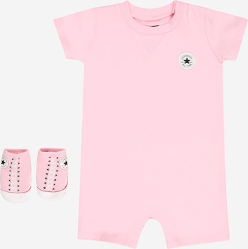 CONVERSE Set: Overall & Socken in Pink: predná strana