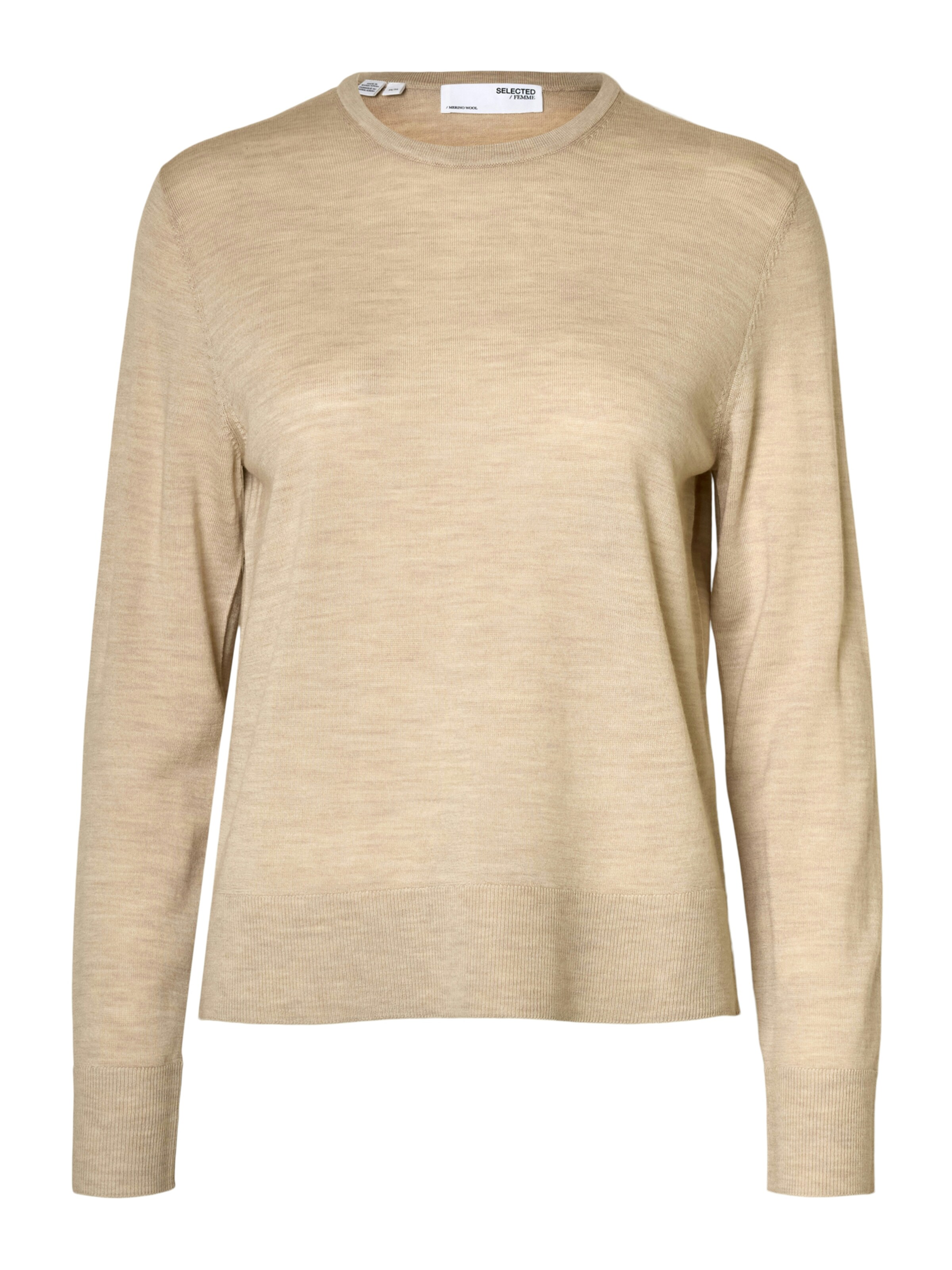 SELECTED Pulóver 'SLFThea' - bézs: elől