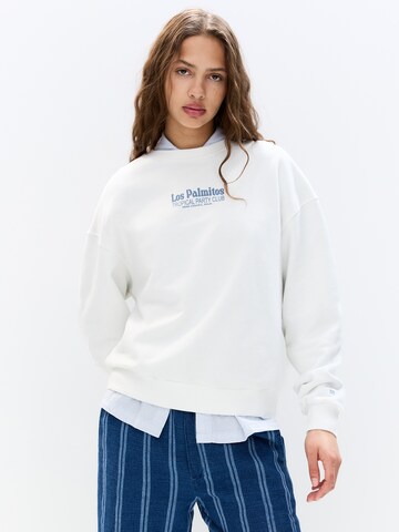 Pull&Bear Tréning póló 'PACIFIC' - fehér