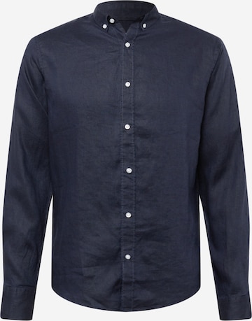 Bruun & Stengade - Slim Fit Camisa clássica 'Sainz' em azul: frente