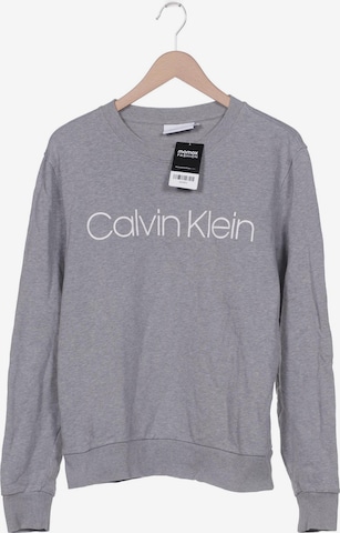 Calvin Klein Sweatshirt & Zip-Up Hoodie in M in Grey: front