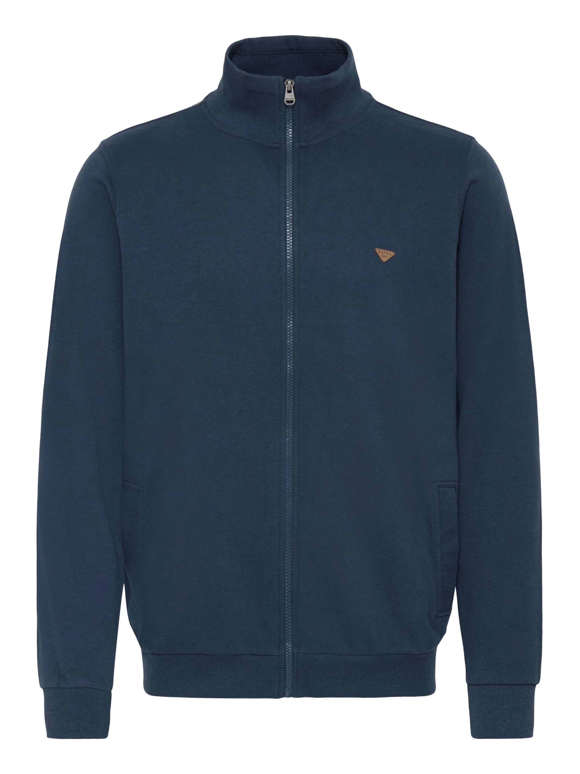 BLEND - Casaco em moletão ' BHLapox ' em azul: frente