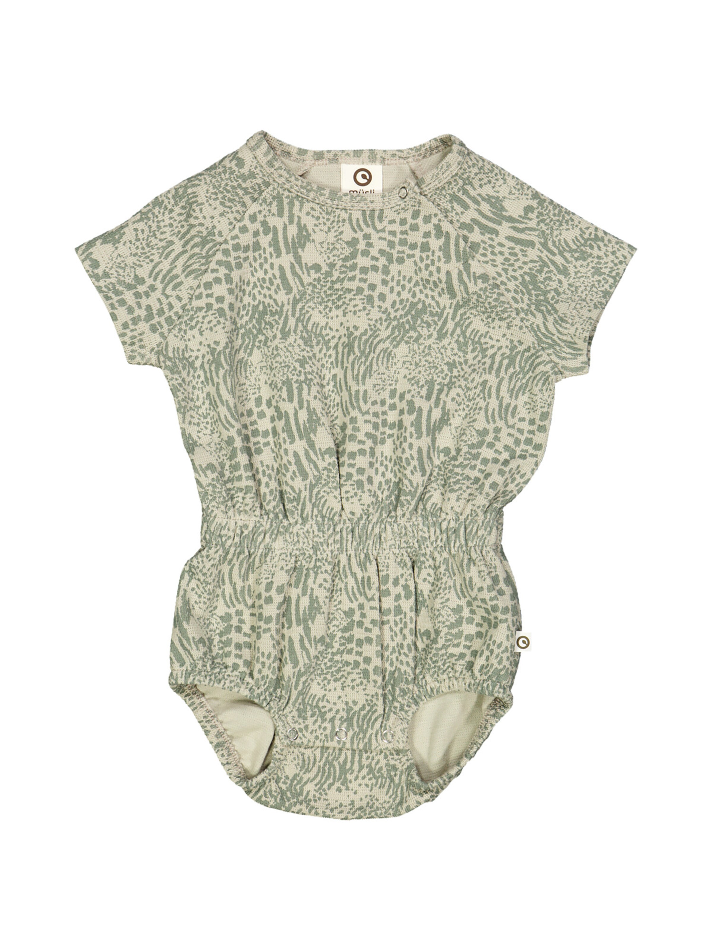 Tutina / body per bambino di Müsli by GREEN COTTON in verde: frontale