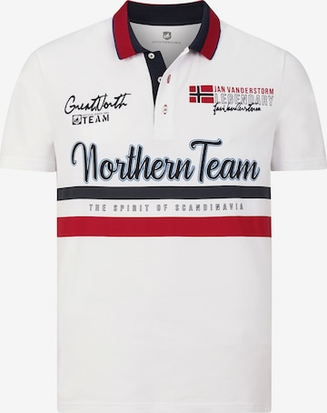 Jan Vanderstorm Shirt 'Einojohani' in Wit: voorkant
