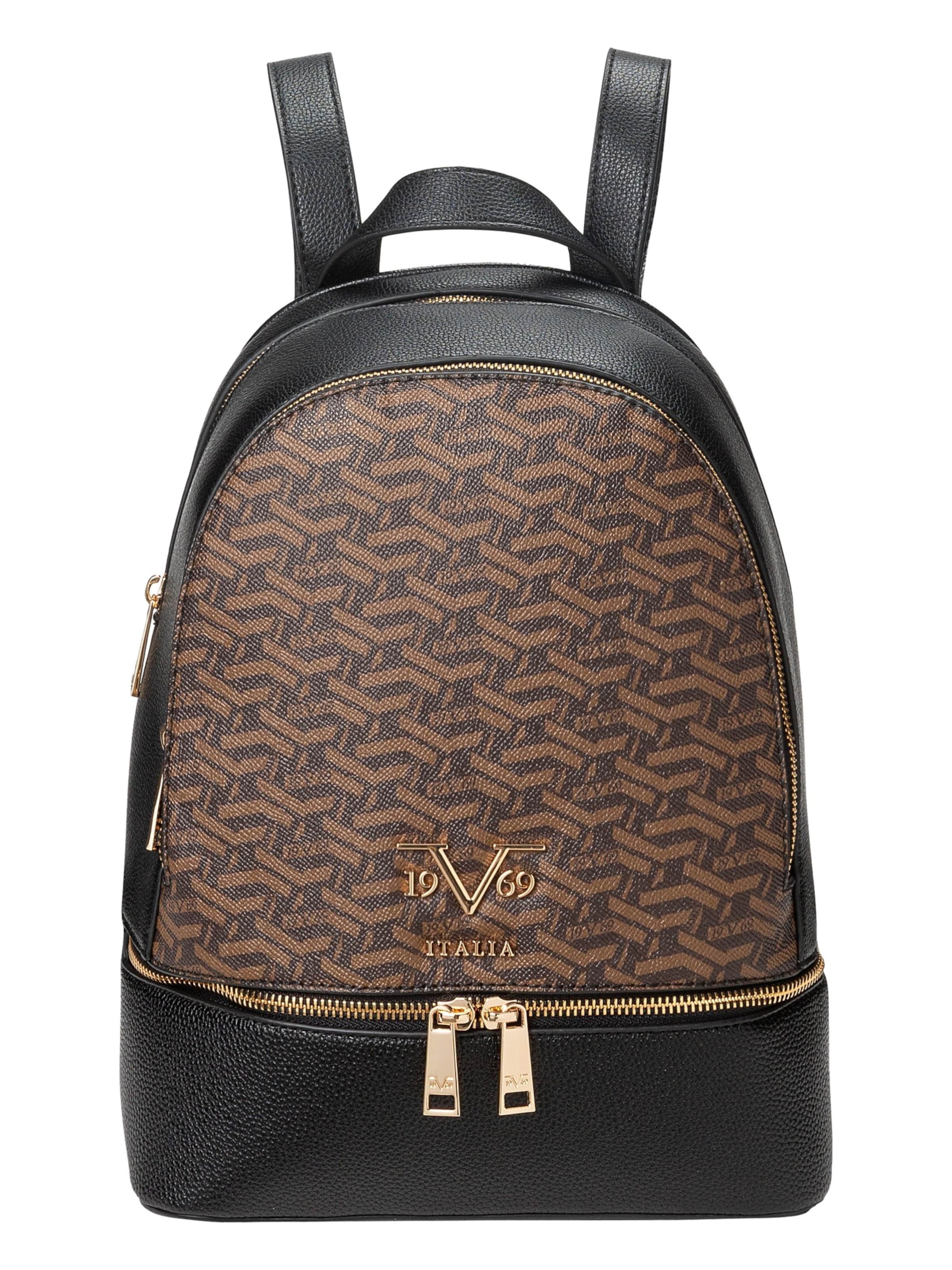 19V69 ITALIARuksak 'Robi AOP' - smeđa boja: prednji dio