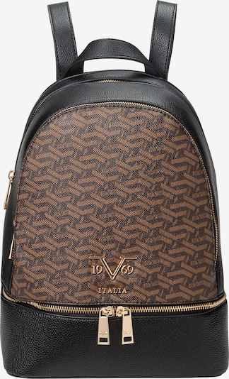 19V69 ITALIA Reppu 'Robi AOP' värissä ruskea / musta, Tuotenäkymä