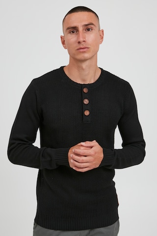 !Solid Sweater 'Terrance' in Black: front