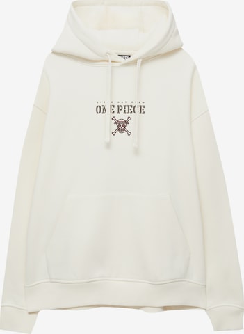 Pull&Bear Sweatshirt in White: front