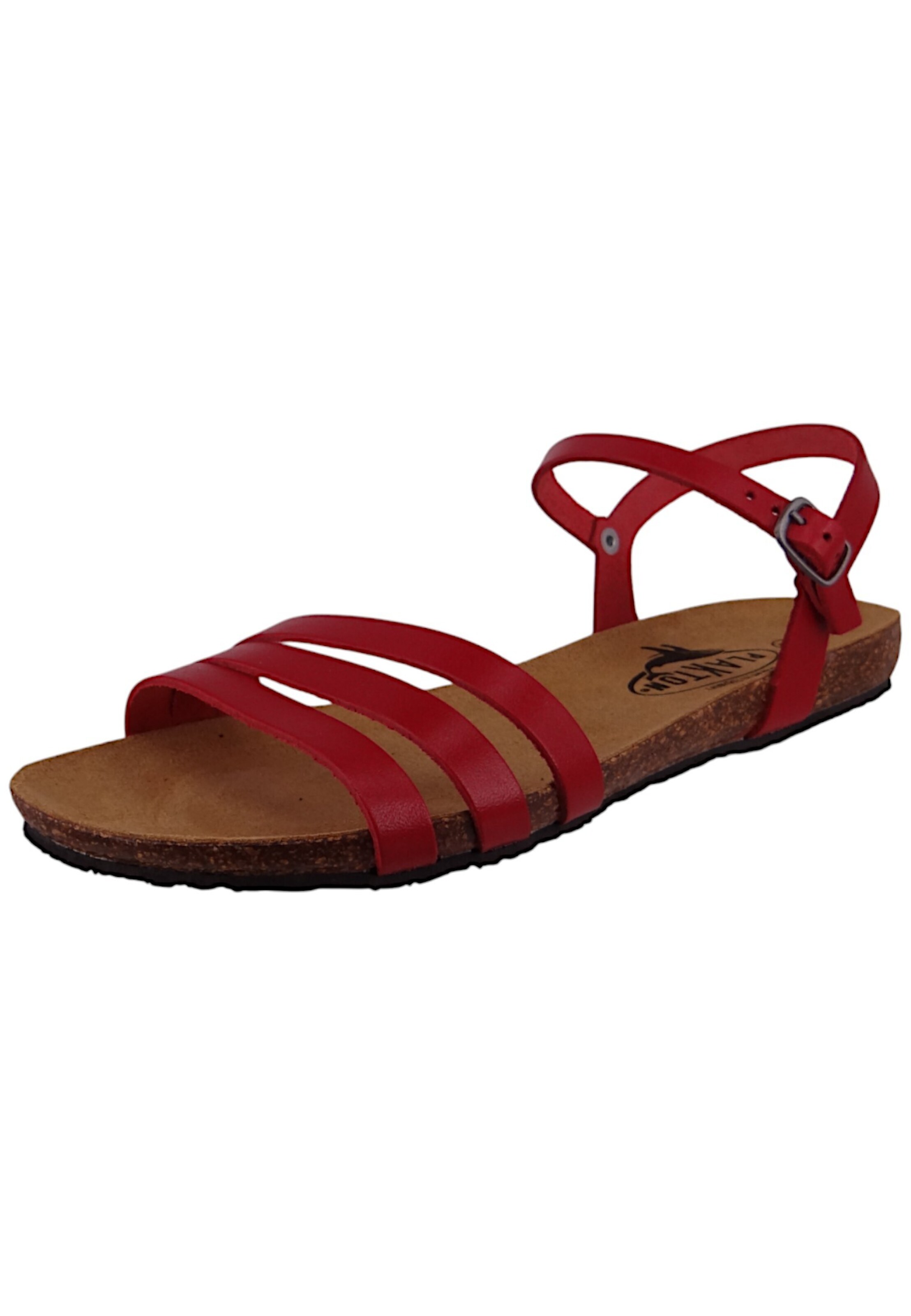 Sandales à lanières Plakton en rouge : devant