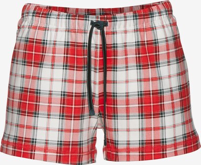 LASCANA Pantalon de pyjama en gris / vert / rouge, Vue avec produit