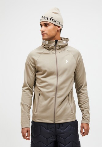 PEAK PERFORMANCE Fleecejacke in Braun: Vorderseite
