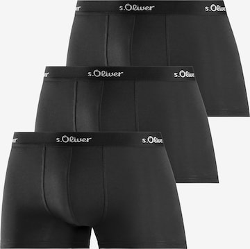 s.Oliver - Calzoncillo boxer en negro: frente