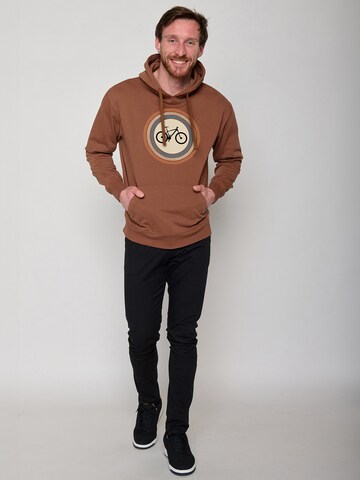 GREENBOMB Sweatshirt 'Bike Target' in Bruin