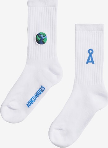 Chaussettes ARMEDANGELS en blanc : devant