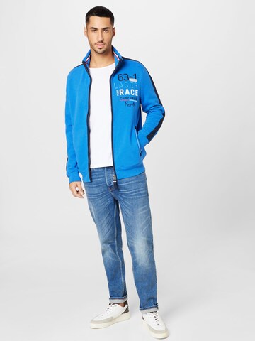 CAMP DAVID Zip-Up Hoodie 'Laser Sailing' in Blue