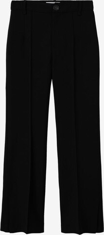 MANGO Regular Панталон с ръб 'Maca' в черно: отпред