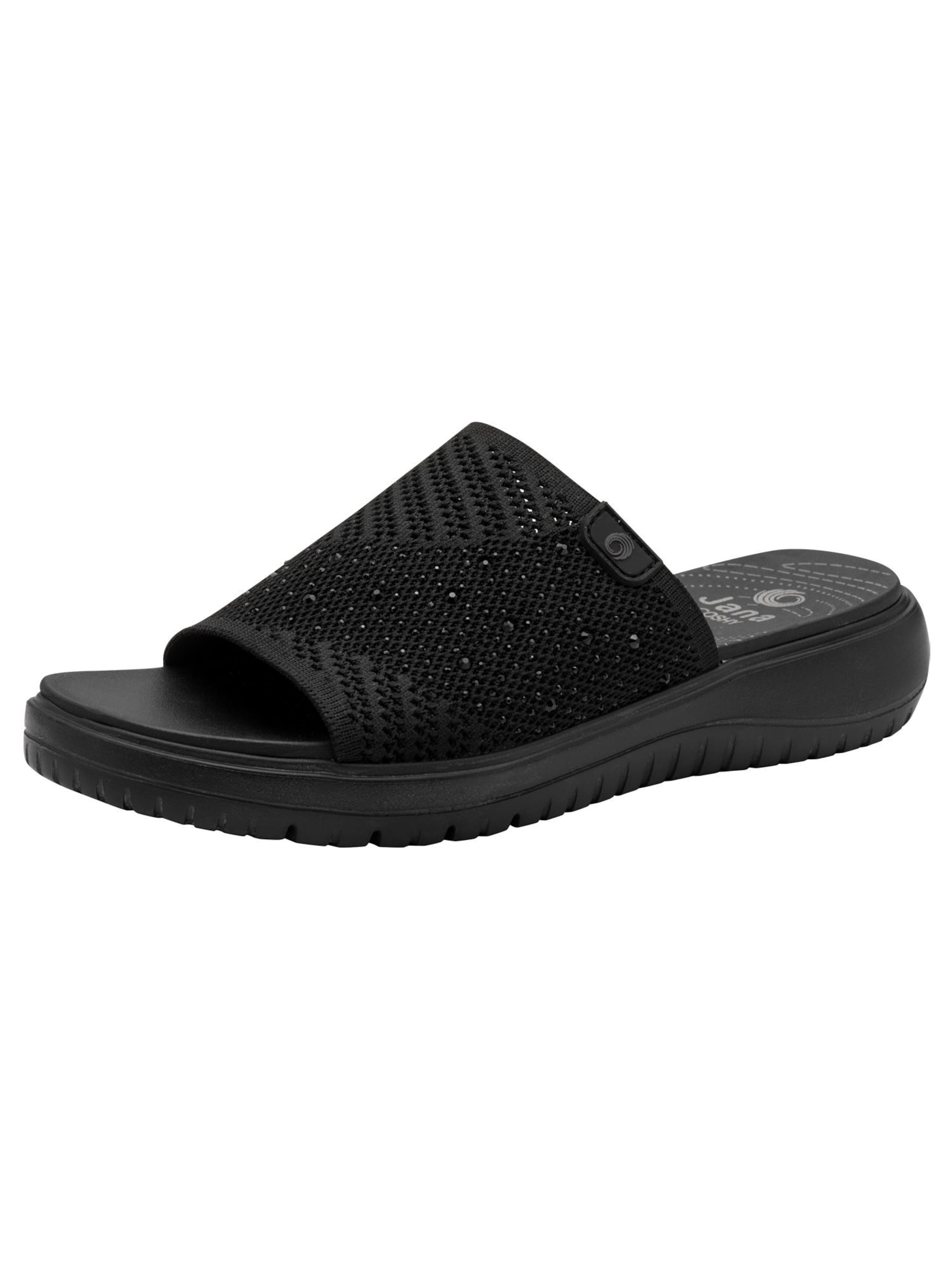 Mule JANA en noir : devant