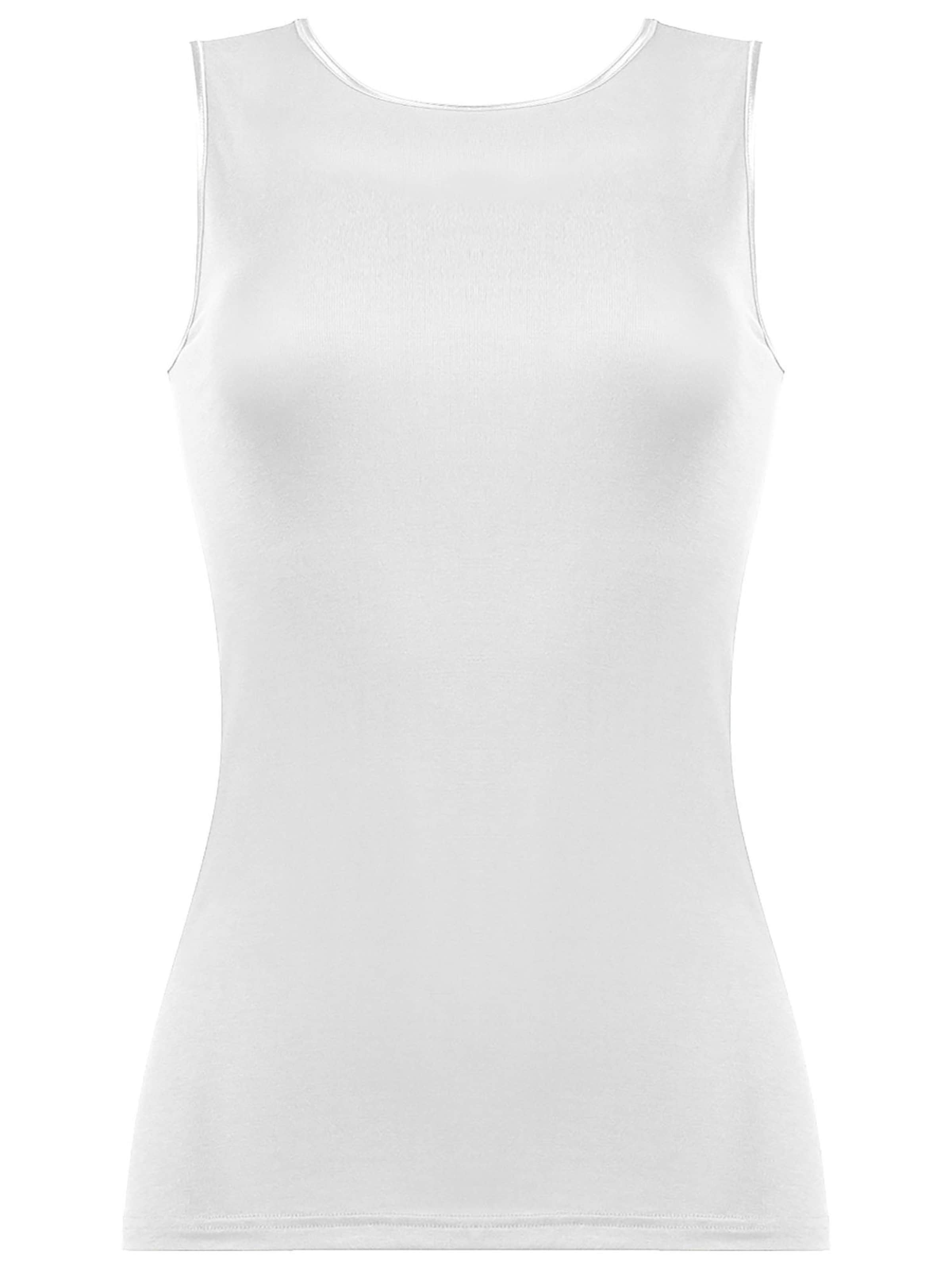Nina von C. Undershirt 'Fine Cotton' in White: front