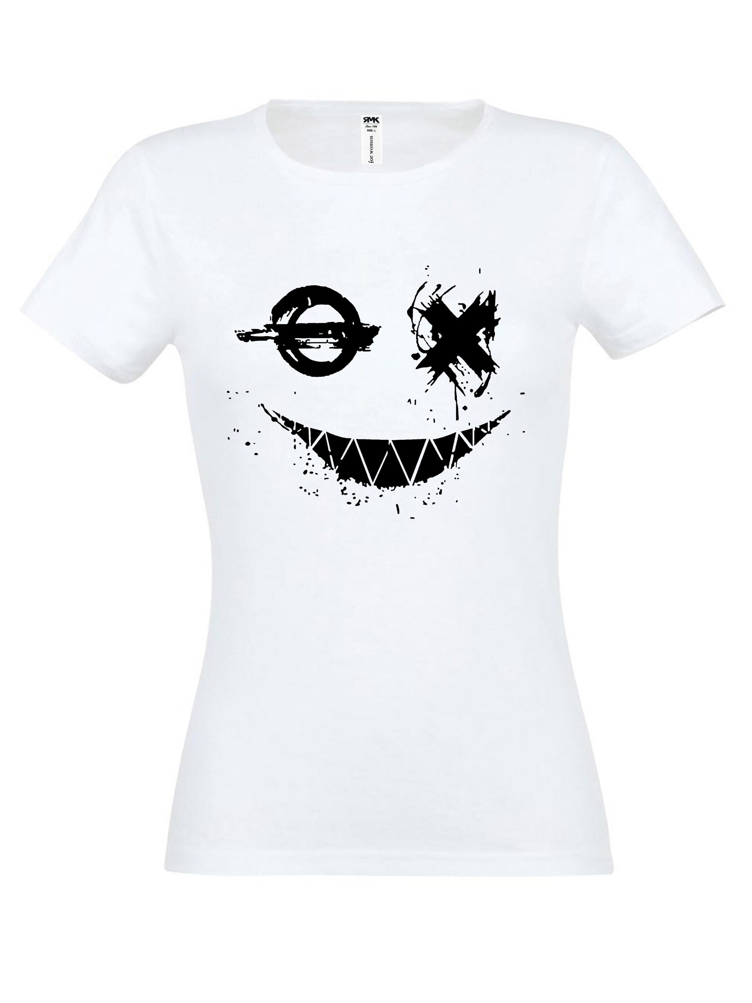 RMK Shirt 'Smily Smiley'‌‌‌‌‌‌‌‌ in Weiß: Vorderseite