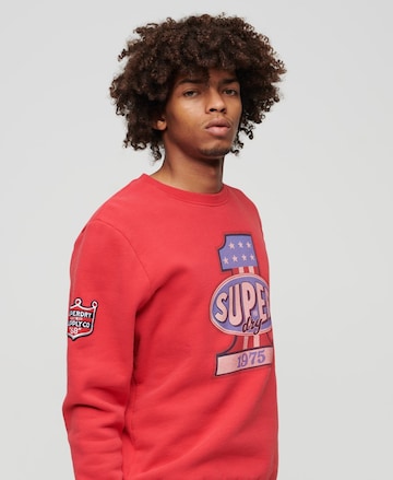 Superdry Sweatshirt 'Stars and Stripes' in Red