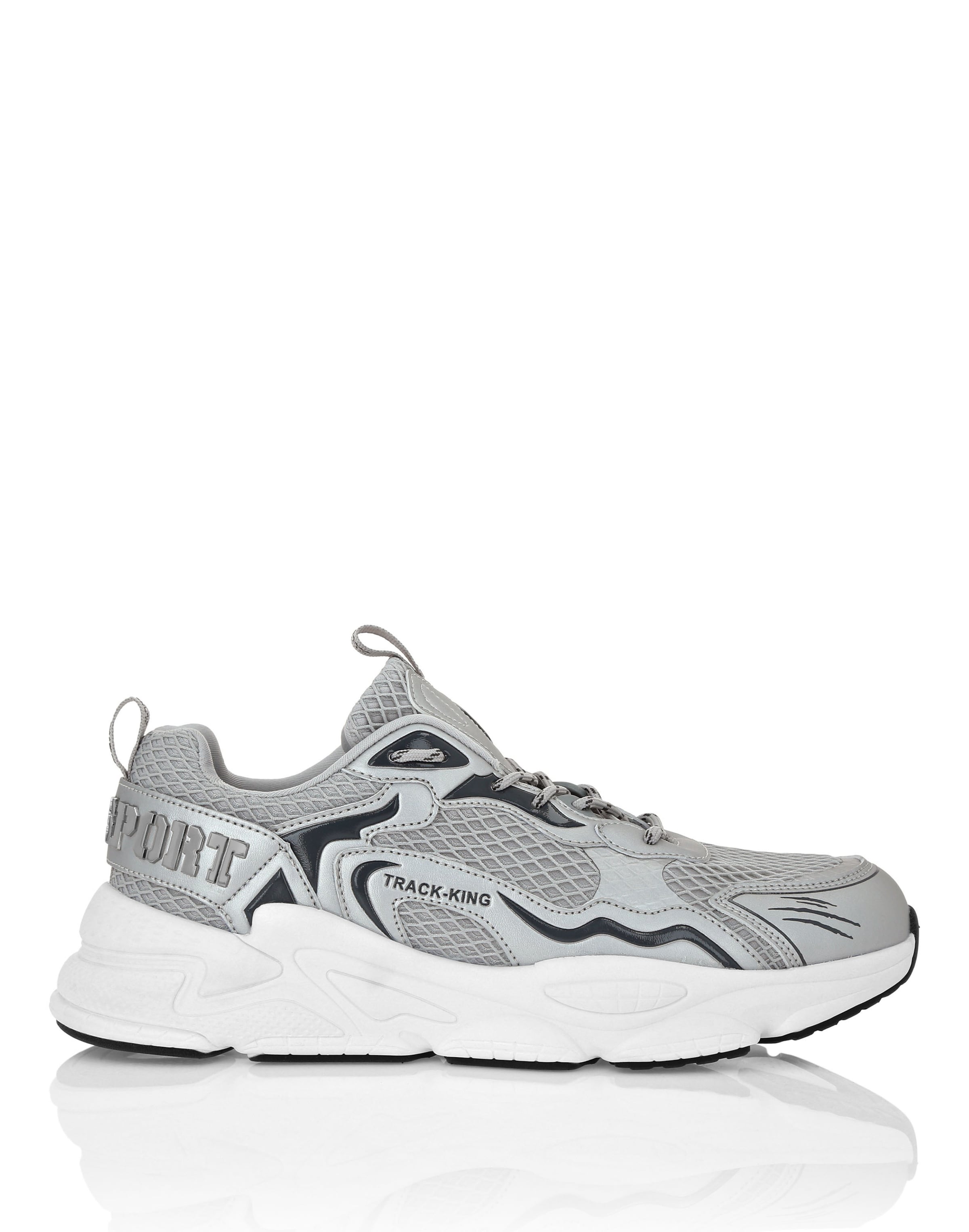 Sneaker bassa di Plein Sport in argento: frontale