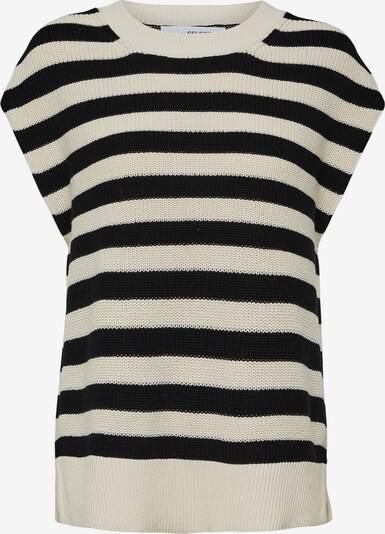 SELECTED FEMME Trui 'Palma' in de kleur Beige / Zwart, Productweergave