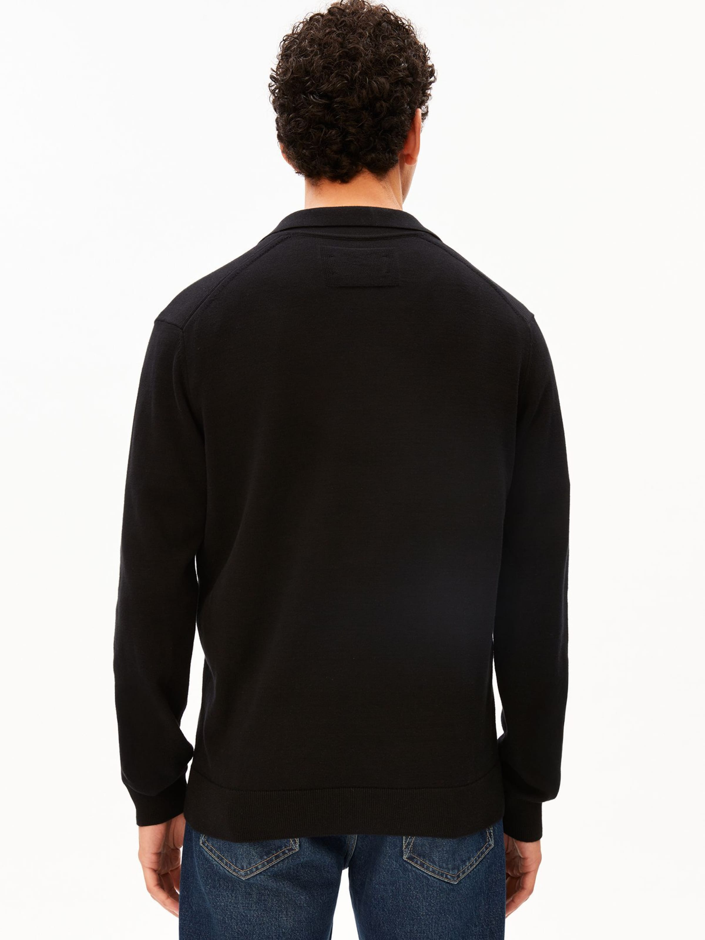 ARMEDANGELS KNIT POLO in Schwarz