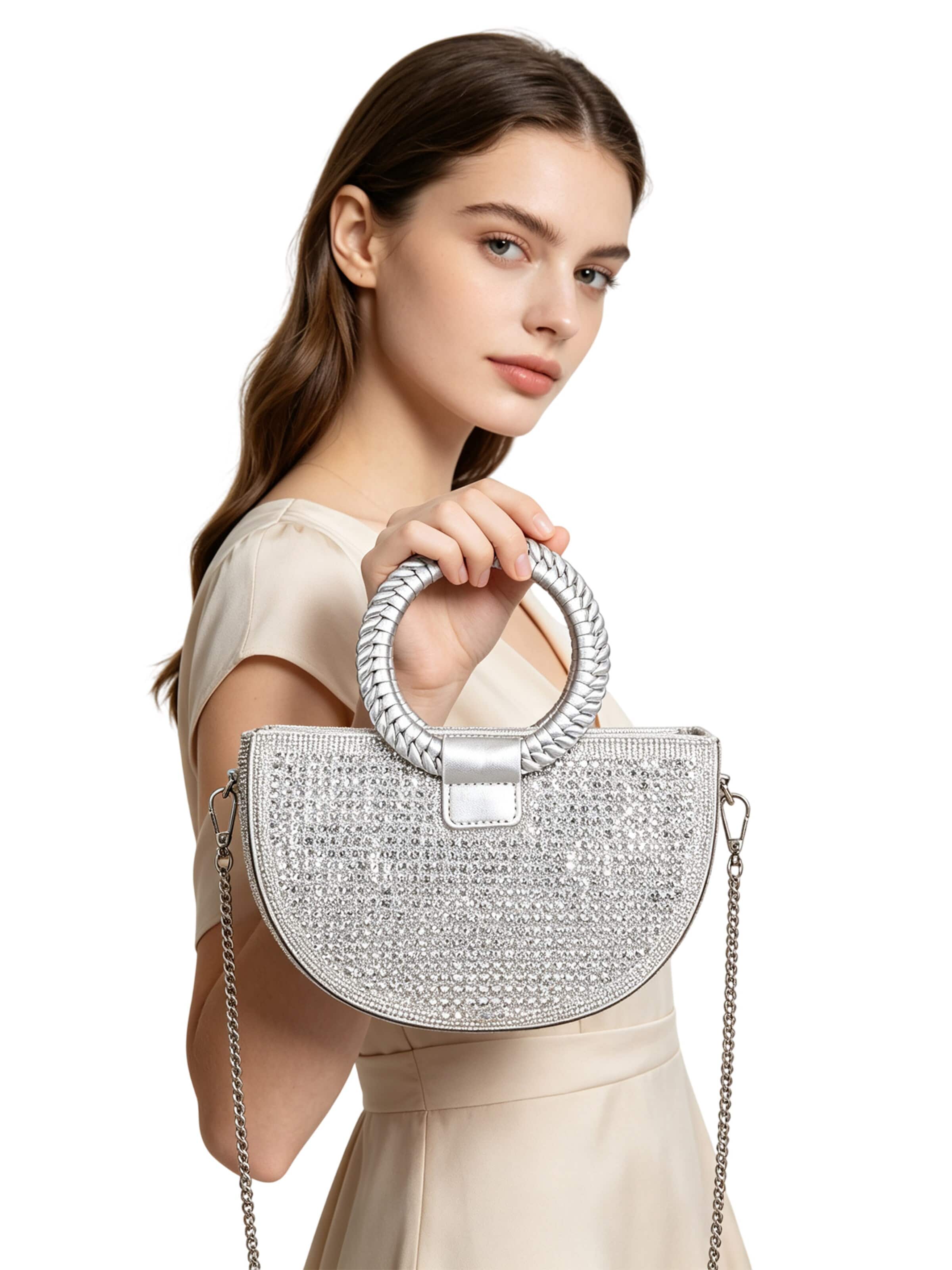 Magicshe Clutch 'Abendclutch' in Silver