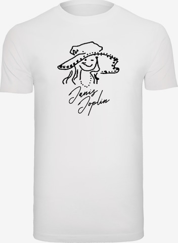 F4NT4STIC Shirt 'Janis Joplin Sketch' in Weiß: predná strana