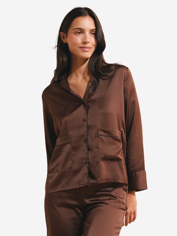 ETAM Schlafshirt 'Artlight' in Braun: Vorderseite