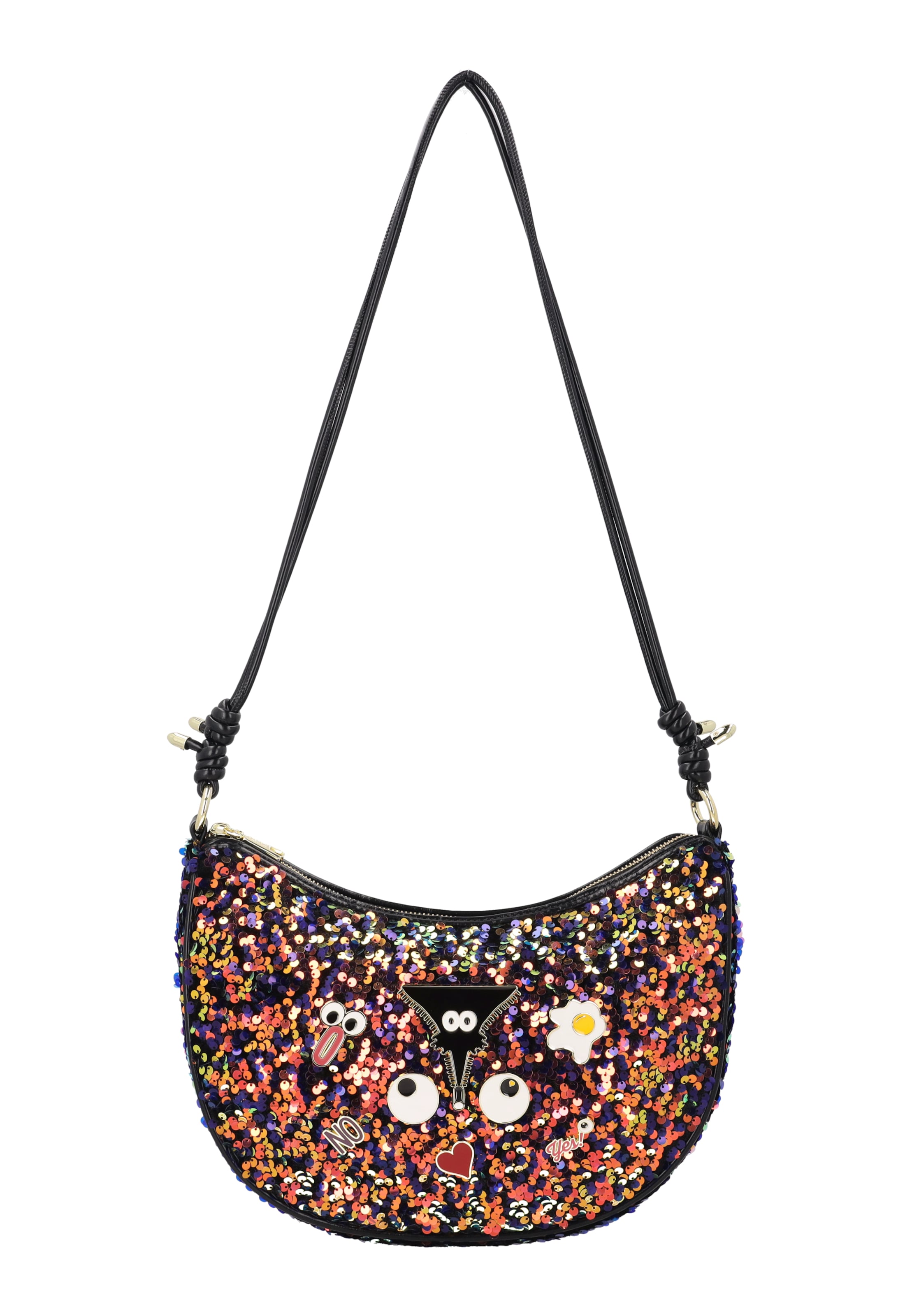 MYMO - Bolso de hombro 'Pop Eyetheme' en negro: frente